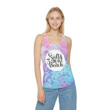 Load image into Gallery viewer, Salty as a Beach Tank Top ~ Tie Dye Racerback Tank Top ~ Beach Tie Dye Shirt ~ Vacation Tee