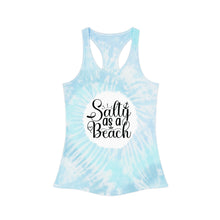 Load image into Gallery viewer, Salty as a Beach Tank Top ~ Tie Dye Racerback Tank Top ~ Beach Tie Dye Shirt ~ Vacation Tee