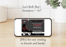 Load image into Gallery viewer, Let's Roll (Boy) Skating Party Invitation
