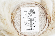 Load image into Gallery viewer, Zodiac Flower Greeting Card