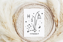 Load image into Gallery viewer, Zodiac Flower Greeting Card