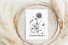 Load image into Gallery viewer, Zodiac Flower Greeting Card