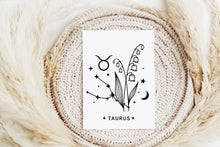 Load image into Gallery viewer, Zodiac Flower Greeting Card