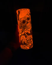 Load image into Gallery viewer, Skull Floral GLOW IN THE DARK Tumbler