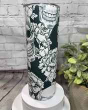 Load image into Gallery viewer, Skull Floral GLOW IN THE DARK Tumbler