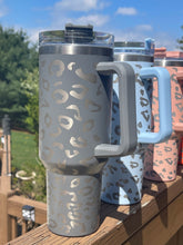Load image into Gallery viewer, 40oz Leopard Engraved Tumbler *FREE SHIPPING*