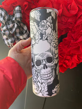 Load image into Gallery viewer, Skull Floral GLOW IN THE DARK Tumbler