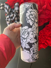Load image into Gallery viewer, Skull Floral GLOW IN THE DARK Tumbler