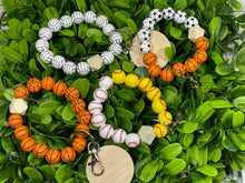 Load image into Gallery viewer, Sports Ball Wooden Wristlet