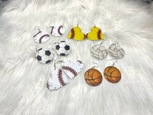 Load image into Gallery viewer, Leather Sports Earrings