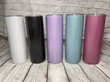 Load image into Gallery viewer, Skull Floral Faux Chunky Glitter Tumbler