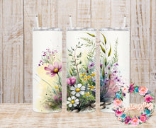 Load image into Gallery viewer, Wildflowers- Sublimation Print for 20oz Skinny Straight Tumbler