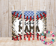 Load image into Gallery viewer, Baseball Mama ~ Leopard Red, White & Blue
