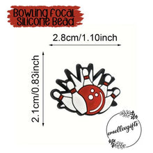 Load image into Gallery viewer, Bowling Bead Silicone Bead
