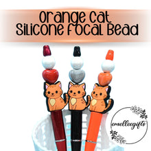 Load image into Gallery viewer, Orange Cat Silicone Bead
