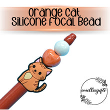 Load image into Gallery viewer, Orange Cat Silicone Bead
