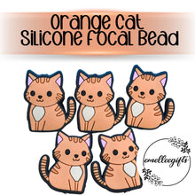 Load image into Gallery viewer, Orange Cat Silicone Bead
