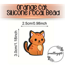 Load image into Gallery viewer, Orange Cat Silicone Bead

