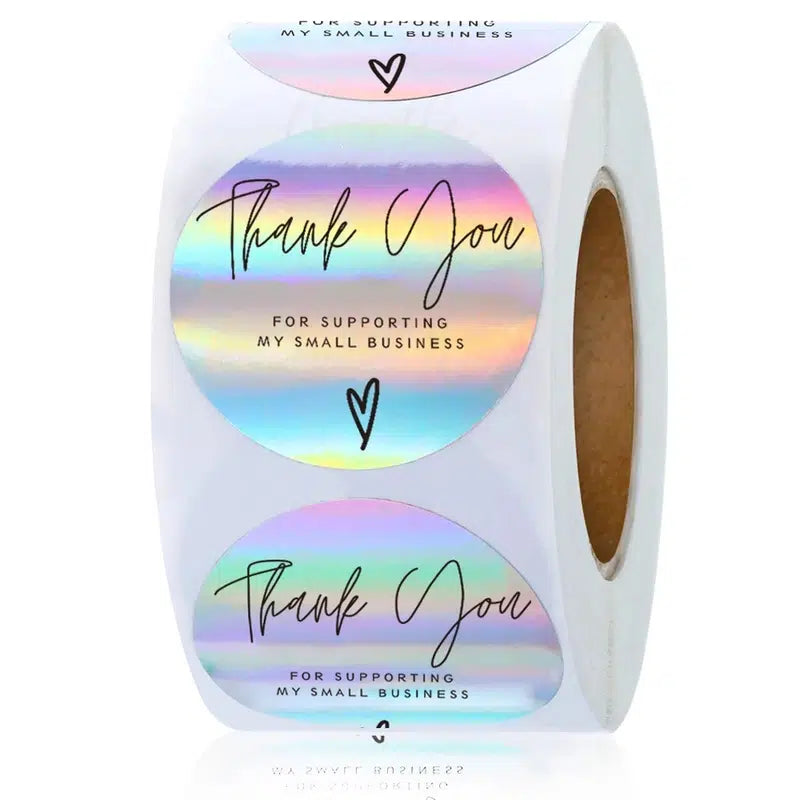 1 inch Thank You Stickers